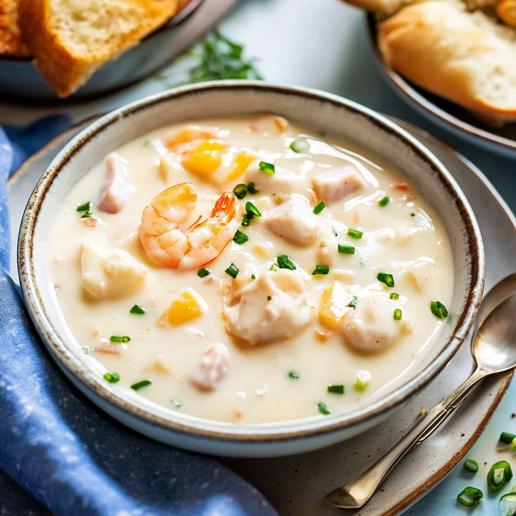 Recipe preparation for Seafood Chowder