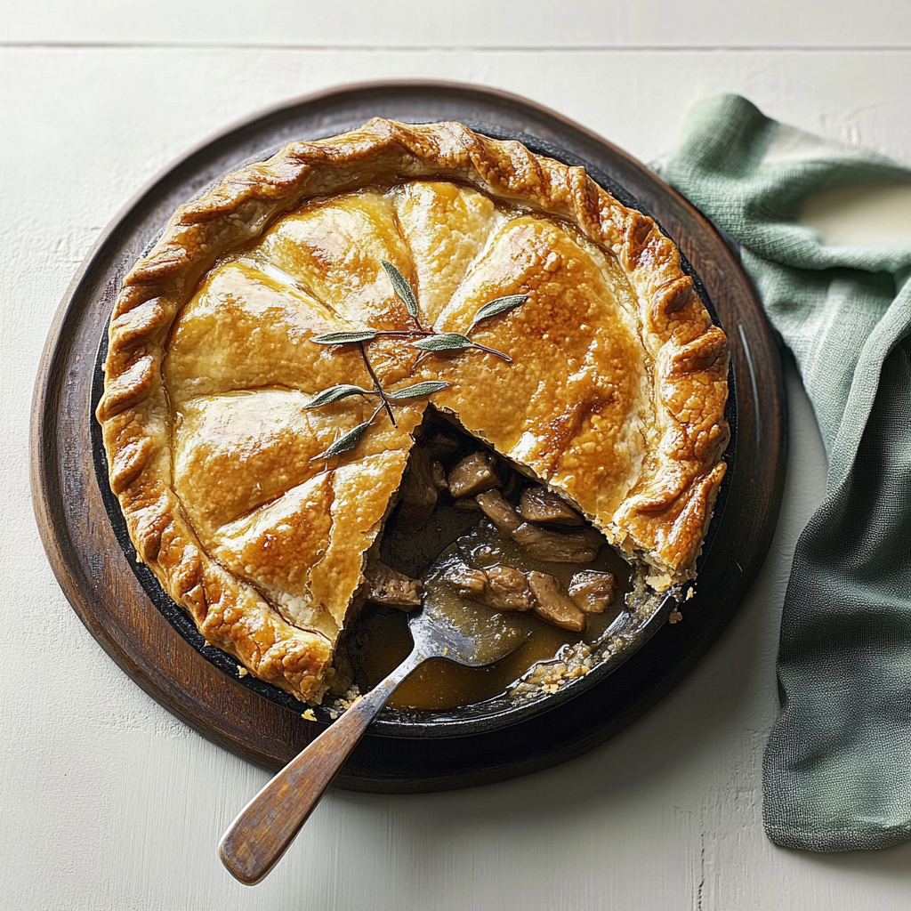 Recipe preparation for Steak and Stout Pie