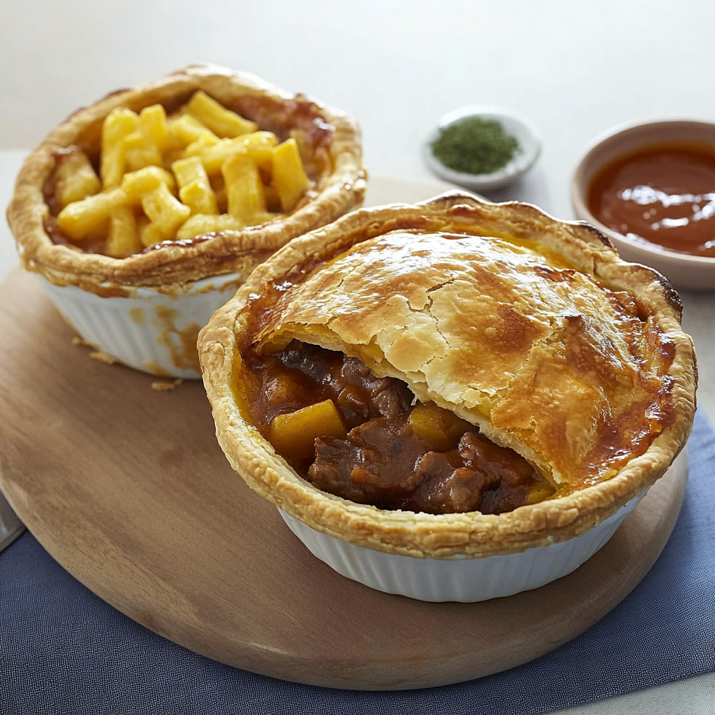 Recipe preparation for Kiwi Beef and Cheese Pie