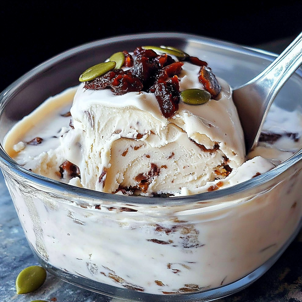 Recipe preparation for Mincemeat Ice Cream