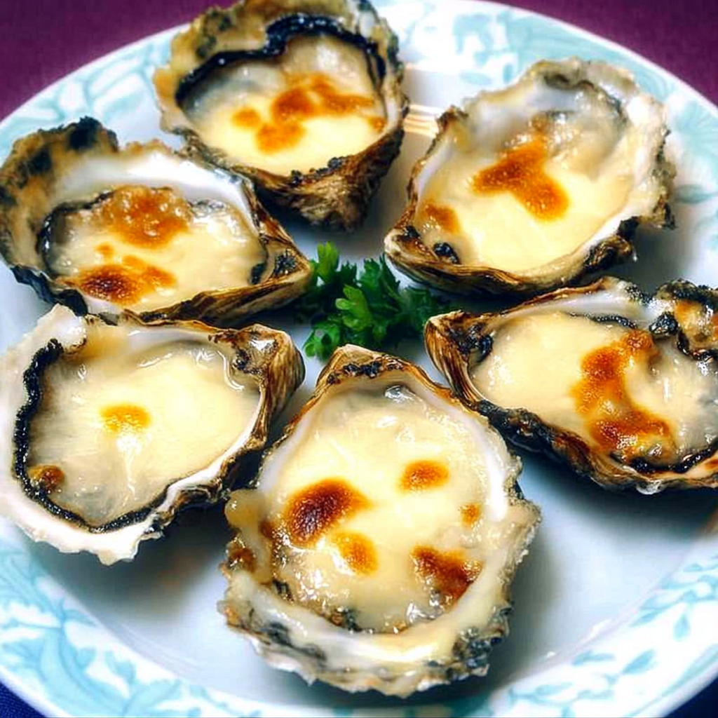 Recipe preparation for Oysters Mornay