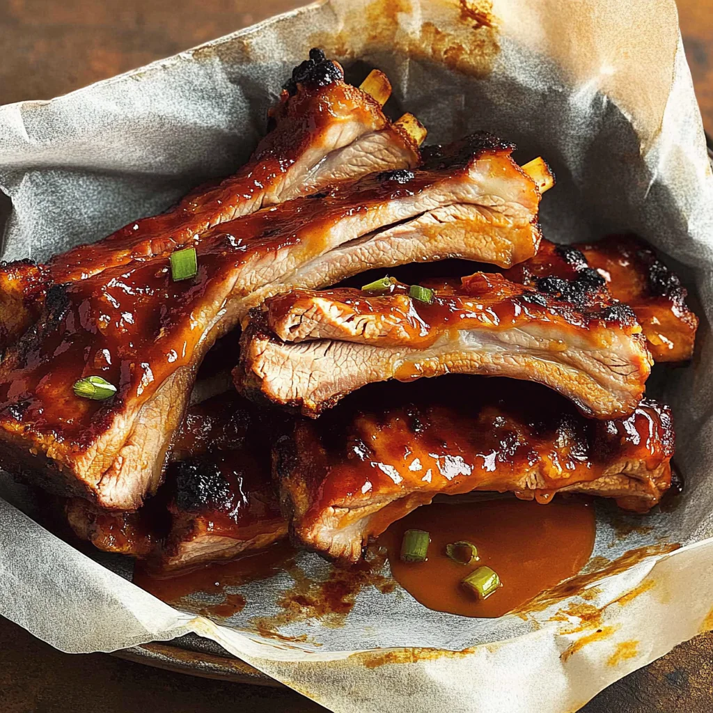 Recipe preparation for Aussie-Style BBQ Sizzling Spare Ribs