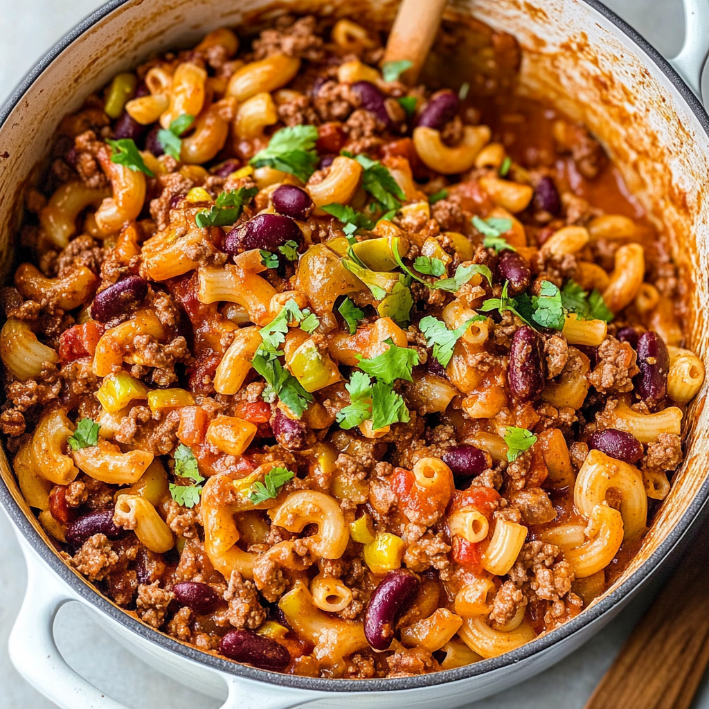 Recipe preparation for One-Pot Chili Mac