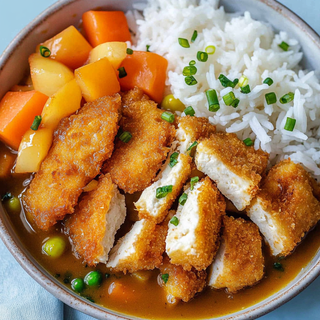 Recipe preparation for Tofu Katsu Curry