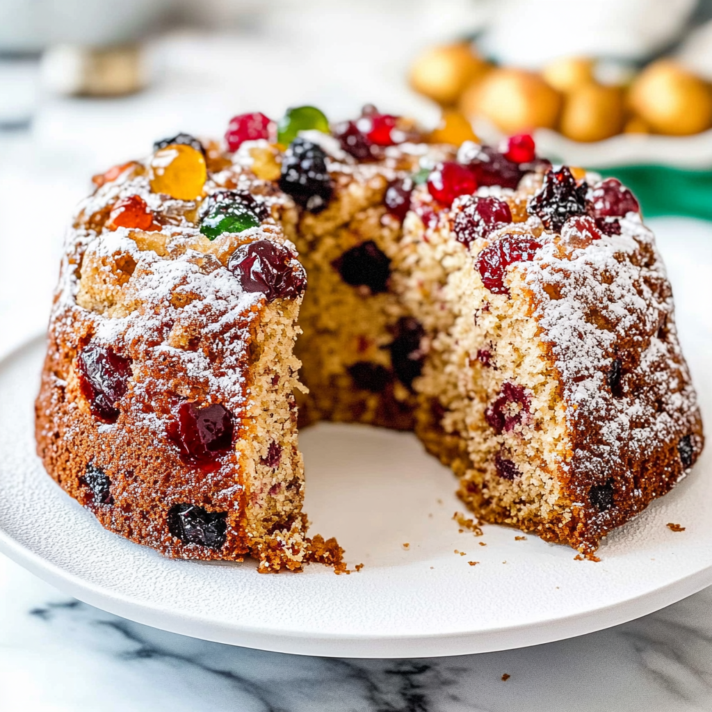 Recipe preparation for Moist Fruit Christmas Cake with Brandy Soaked Fruit