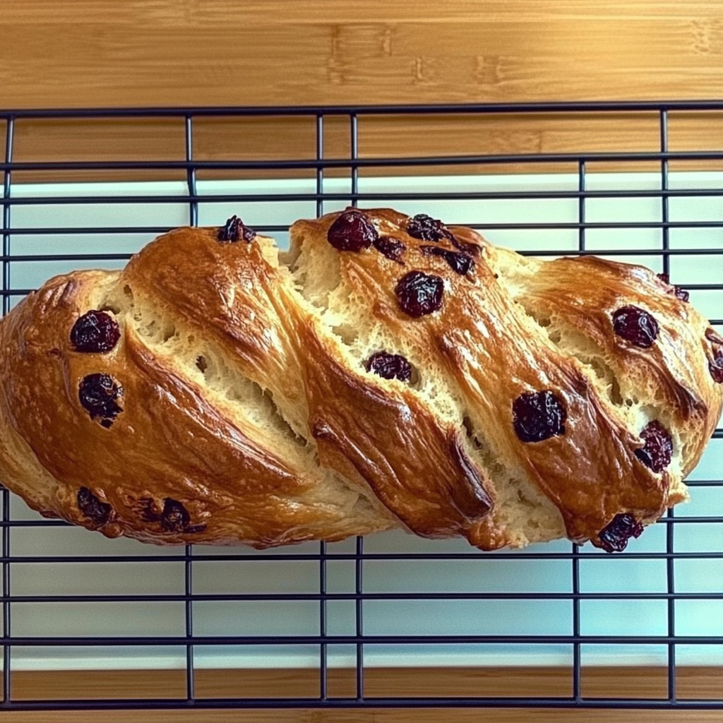Recipe preparation for Cranberry Walnut Braided Bread