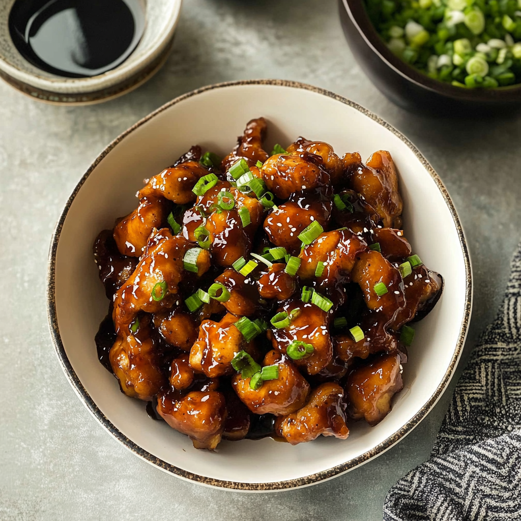 Recipe preparation for Black Pepper Honey Chicken