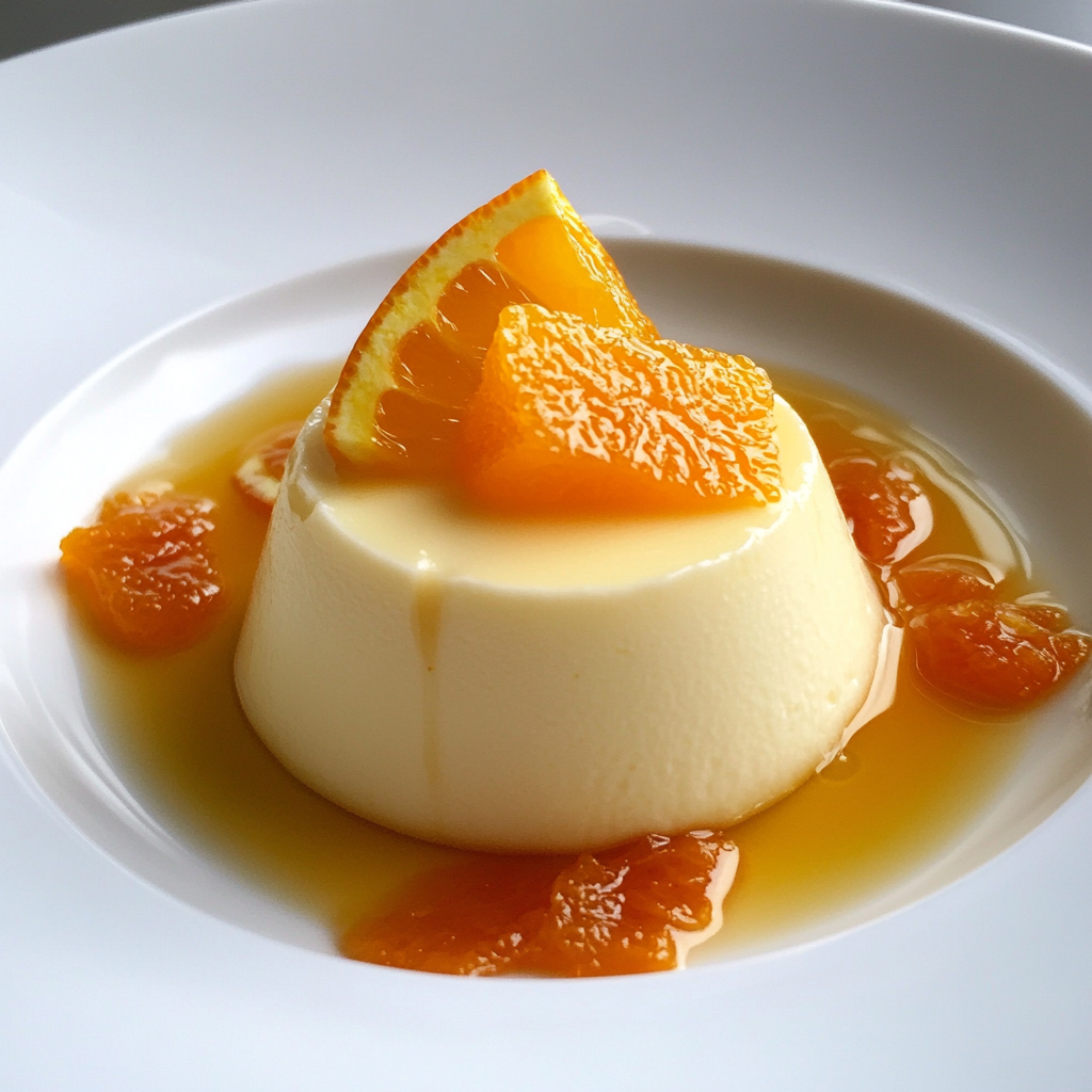 Recipe preparation for Orange & Ginger Panna Cotta