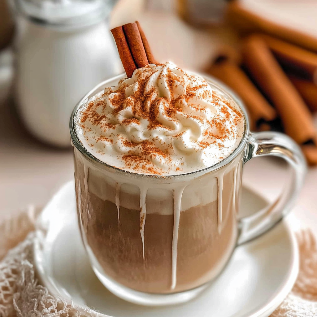Recipe preparation for Winter Spiced Cinnamon Latte