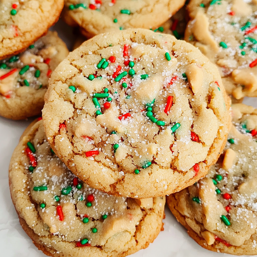 Recipe preparation for Brown Butter Christmas Sprinkle Cookies