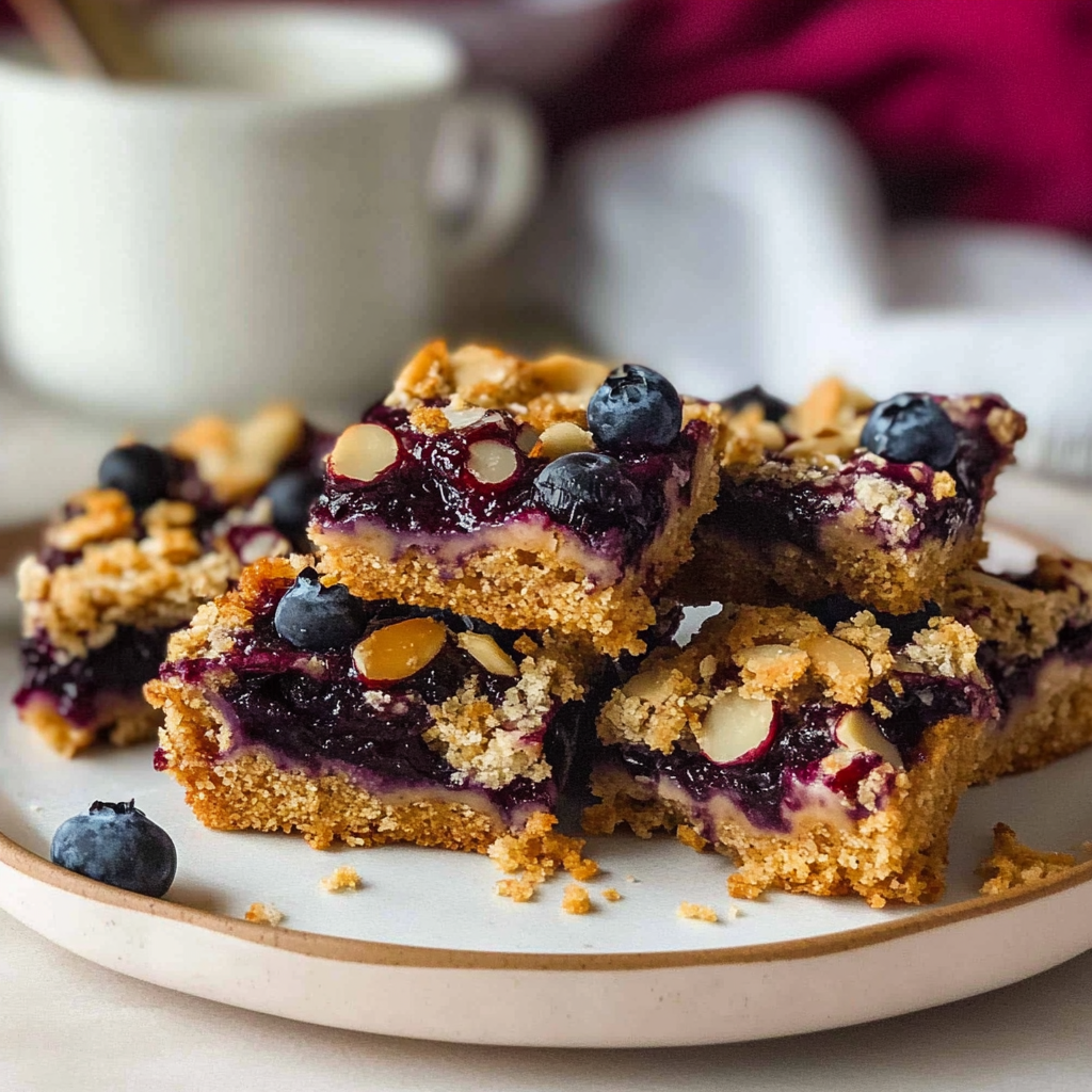 Recipe preparation for Blueberry Almond Crumble Yogurt Bake