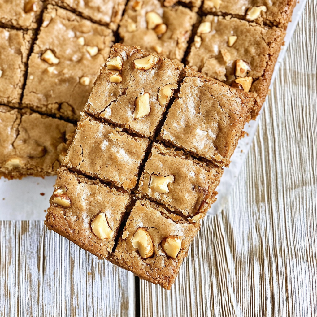 Recipe preparation for Maple Walnut Blondies