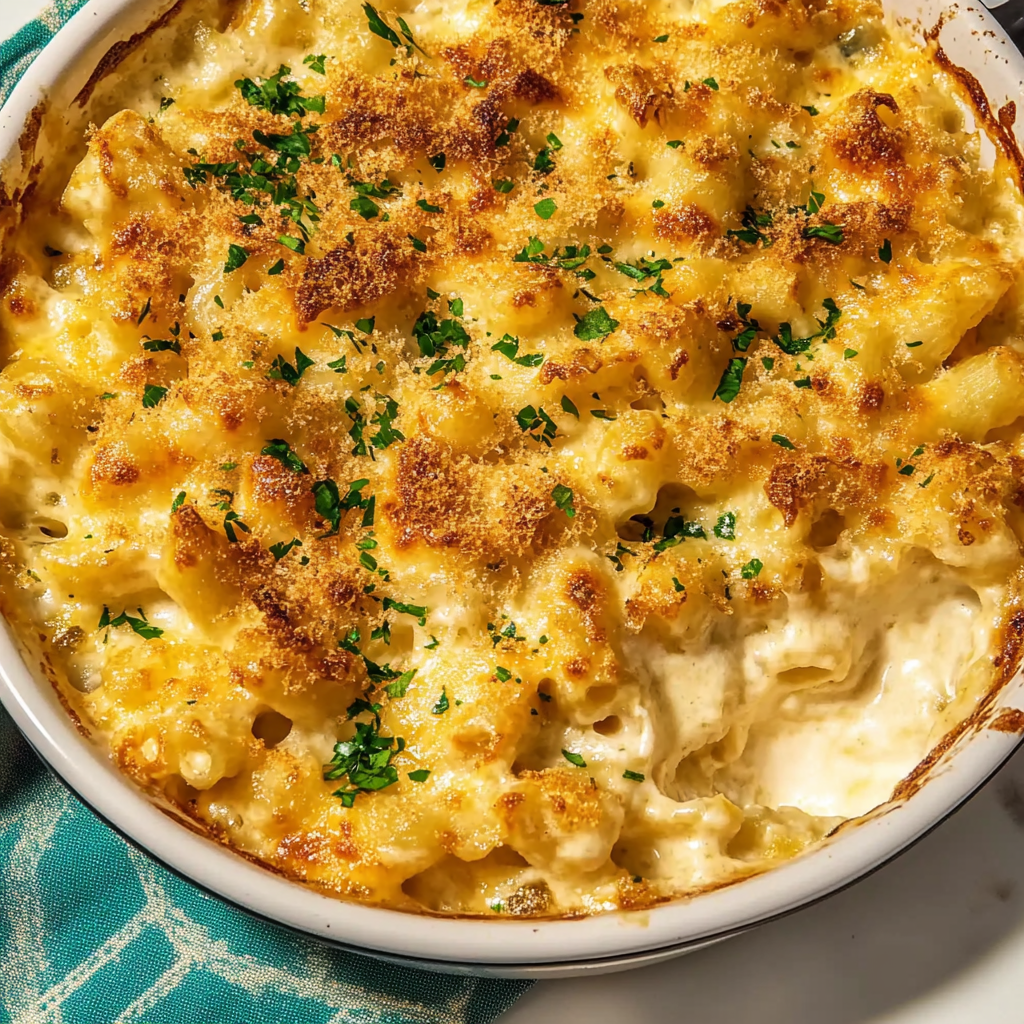 Recipe preparation for Crab Mac and Cheese