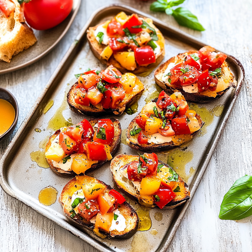 Recipe preparation for Tomato Bruschetta