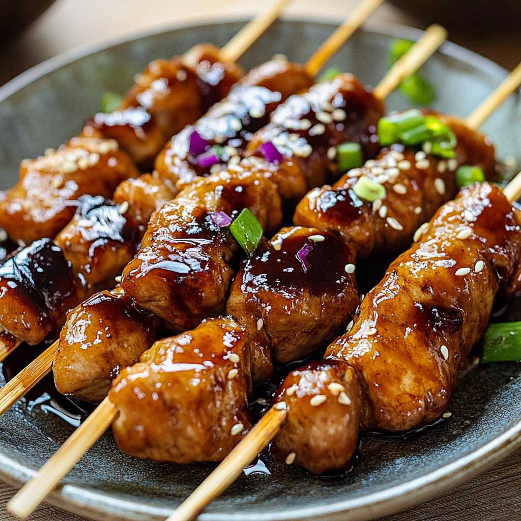 Recipe preparation for Chicken Yakitori Skewers