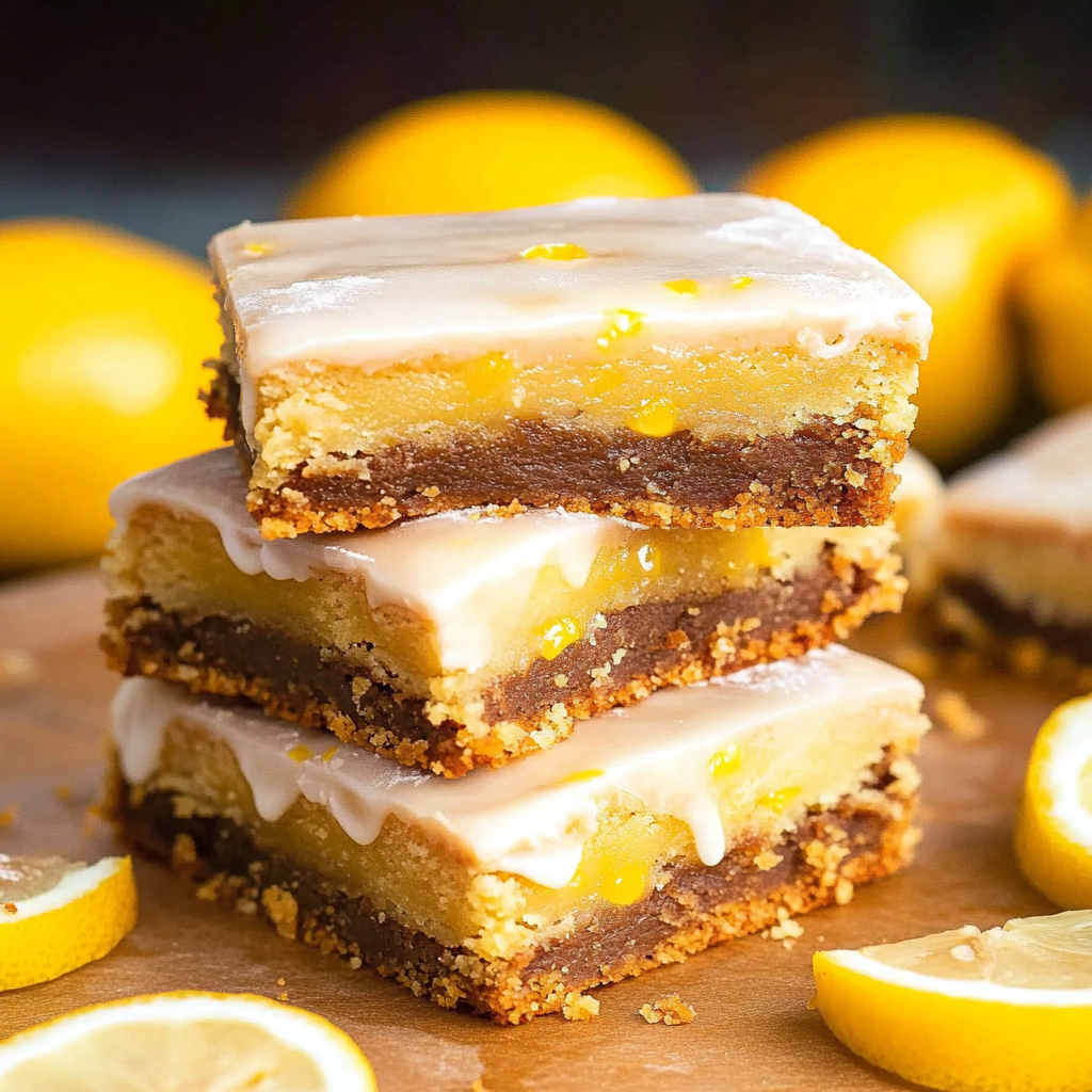 Recipe preparation for Fudgy Lemon Brownies