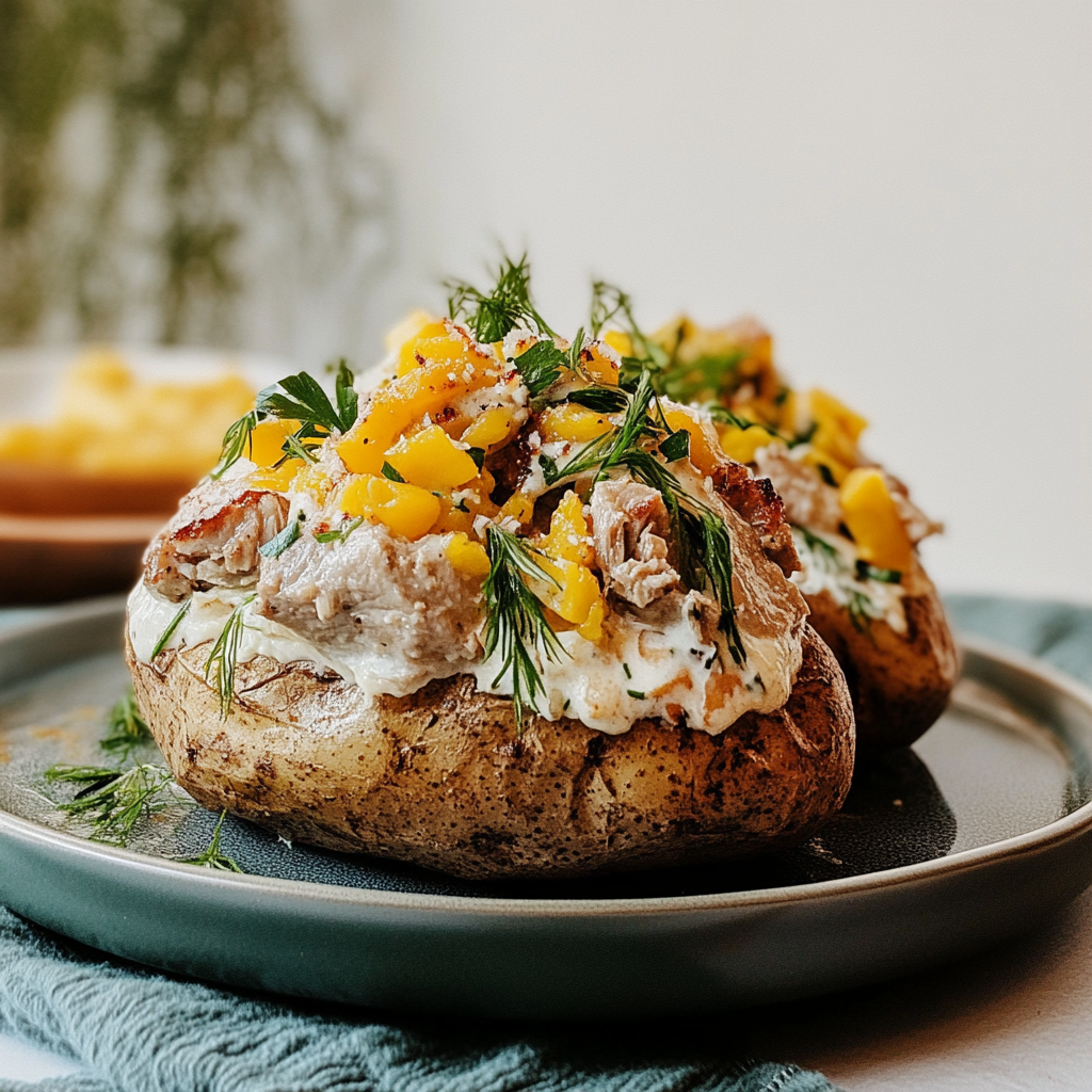 Recipe preparation for Tuna Jacket Potato