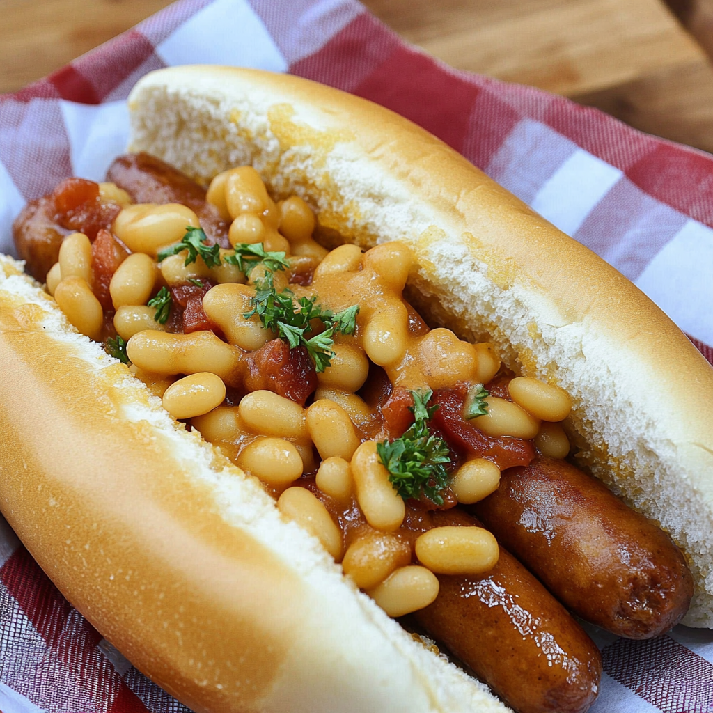 Recipe preparation for Hotdog & Baked Beans