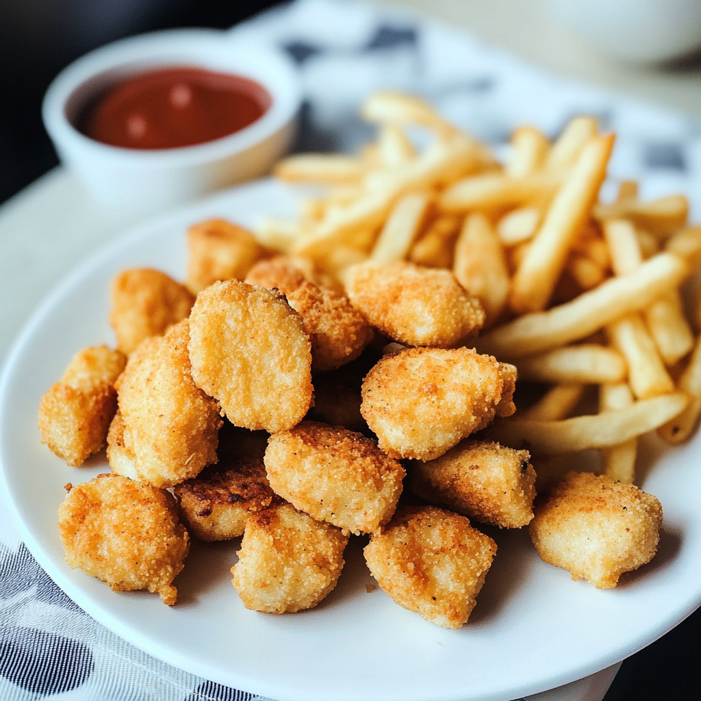 Recipe preparation for Chicken Nuggets with Fries