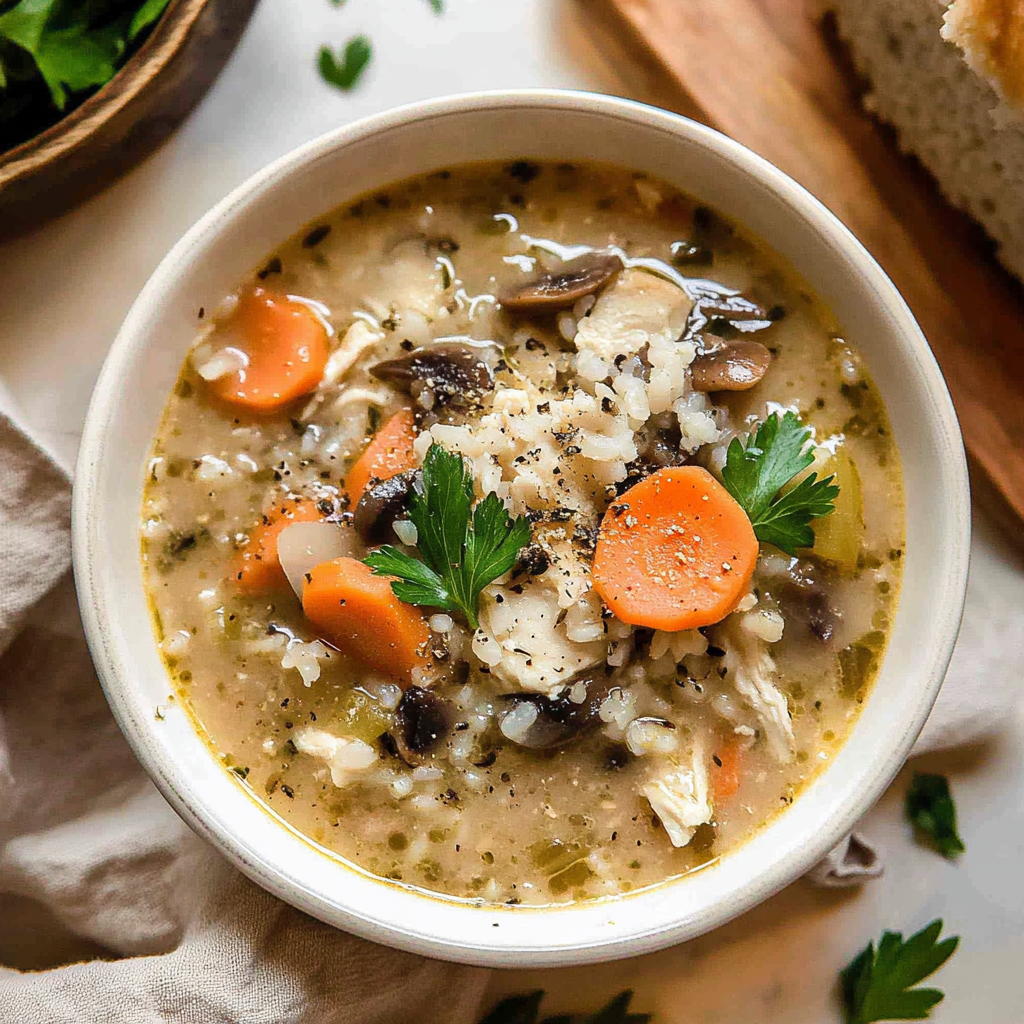 Recipe preparation for Turkey and Wild Rice Soup
