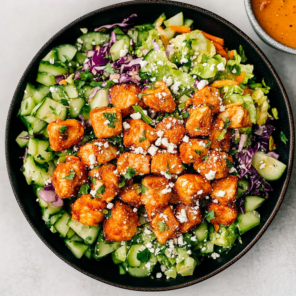 Recipe preparation for Buffalo Chicken Salad