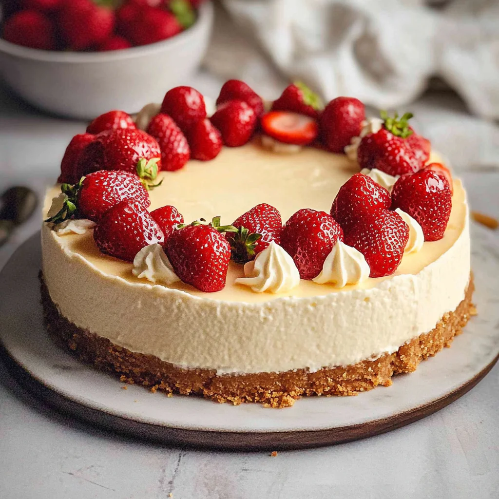 Recipe preparation for No-Bake Cheesecake
