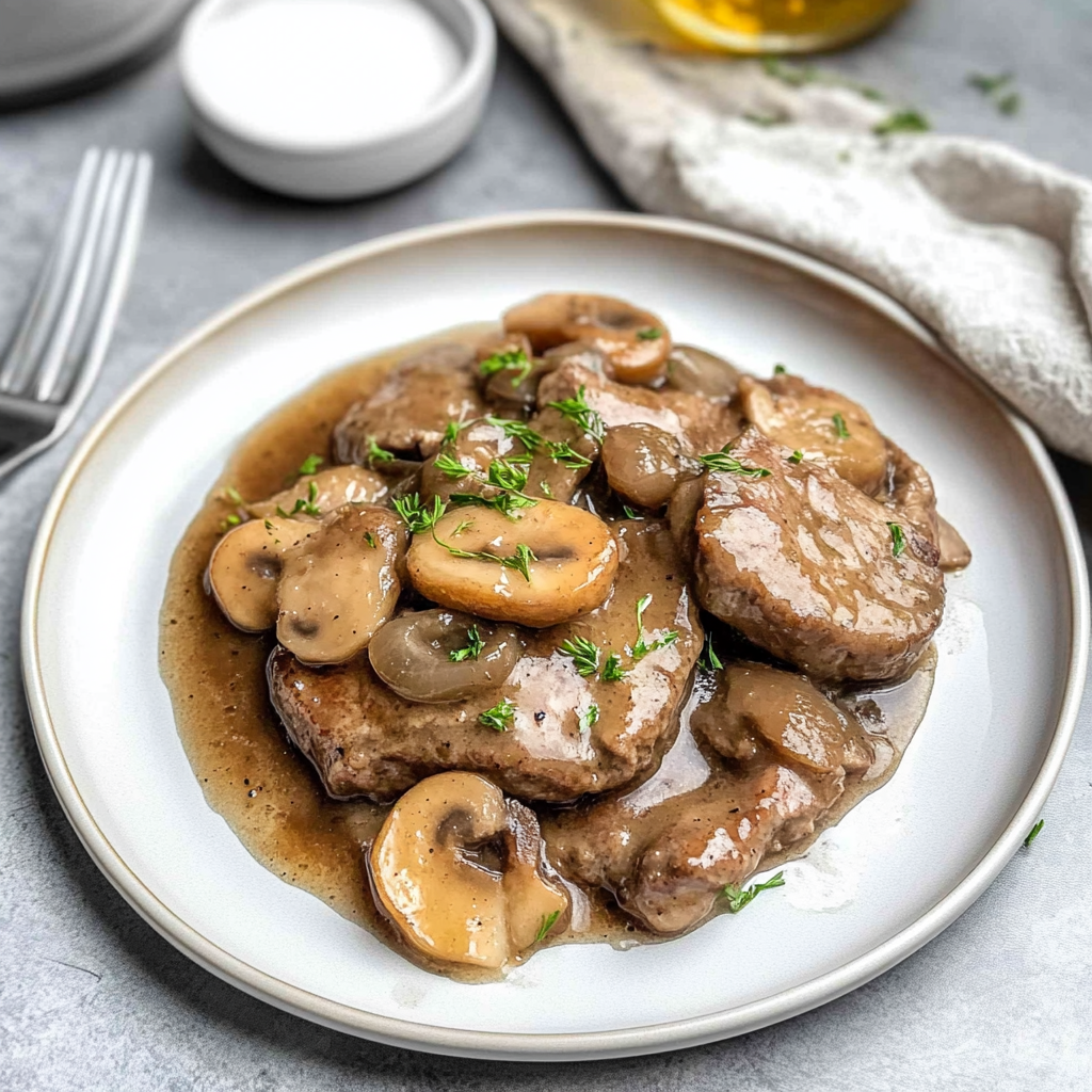 Recipe preparation for Veal Marsala