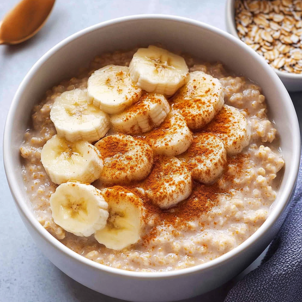 Recipe preparation for Banana Honey Oat Porridge