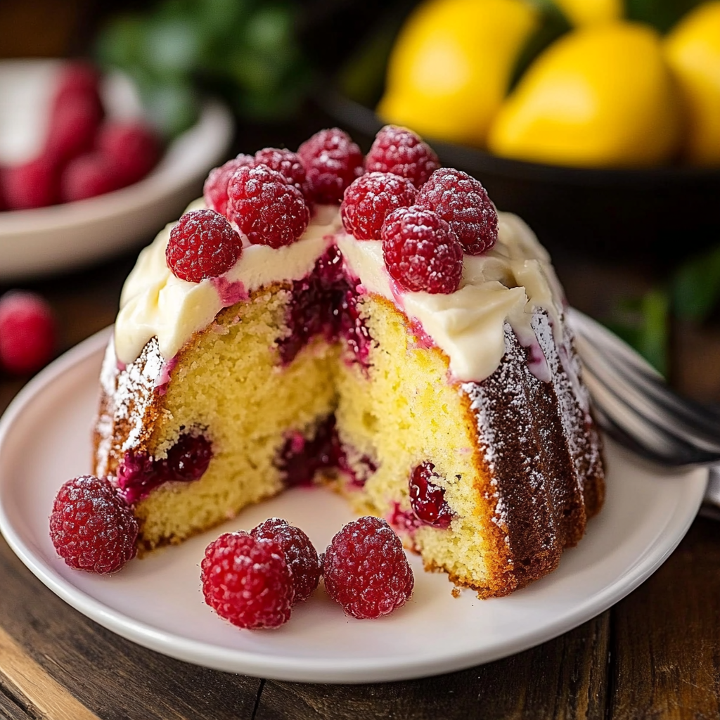 Recipe preparation for Raspberry Bundt Cake