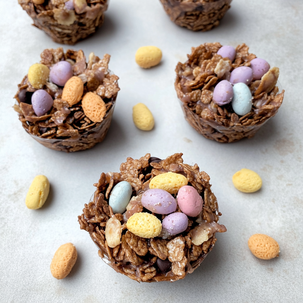 Recipe preparation for Cornflakes Easter Nests