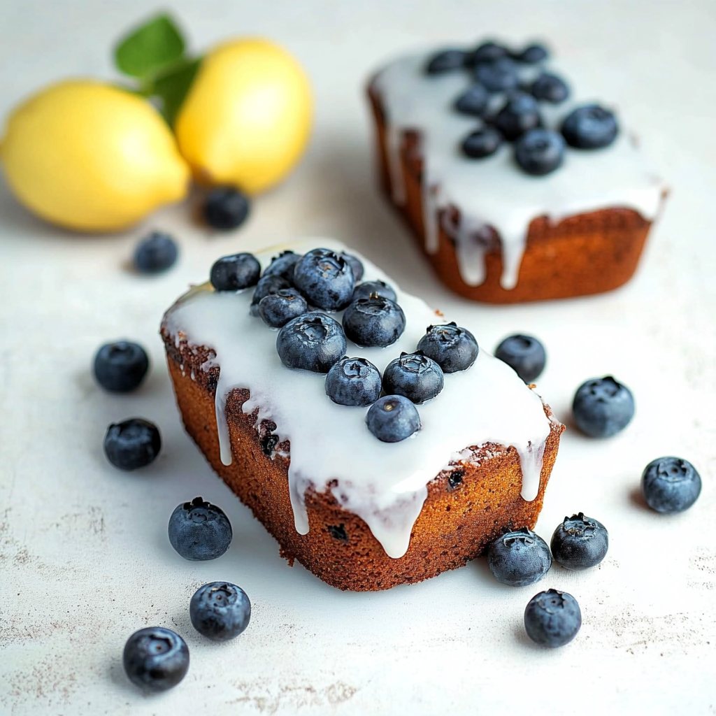 Recipe preparation for Lemon Blueberry Mini Loaves