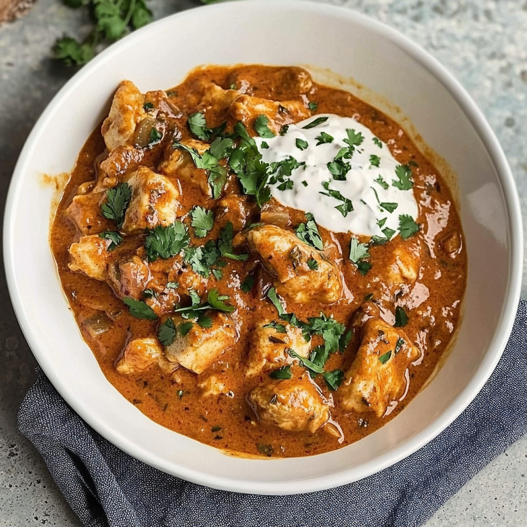 Recipe preparation for Coconut Butter Chicken