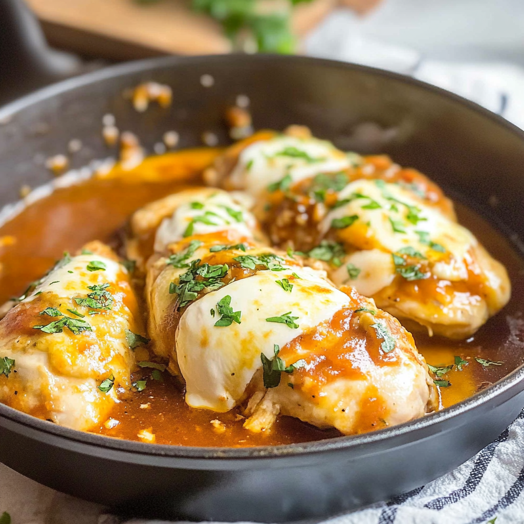 Recipe preparation for Italian Chicken and Mozzarella Bake