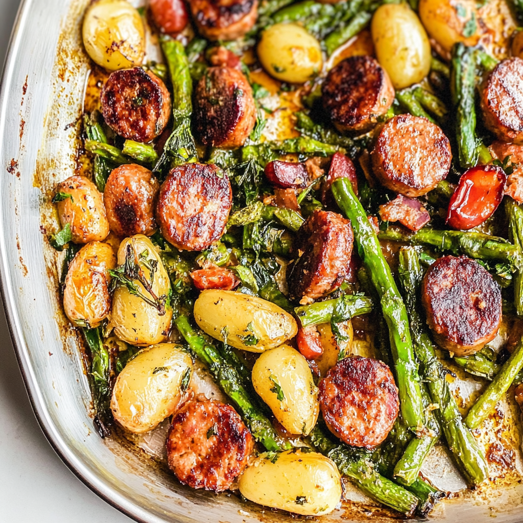 Recipe preparation for One-Pan Sausage and Beans