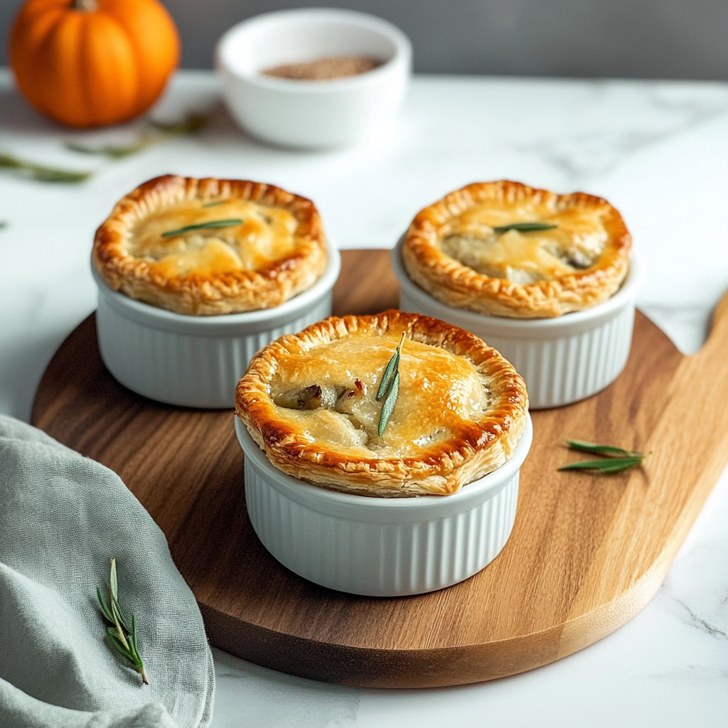 Recipe preparation for Mini Chicken Pot Pies